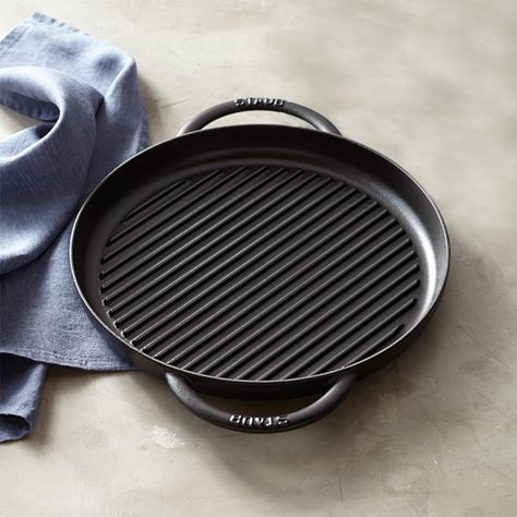 Stove Top Grill, Staub Cookware, Small Grill, Cast Iron Grill Pan, Cast Iron Griddle, Cast Iron Grill, Iron Chef, Perfect Steak, Kitchenware Store