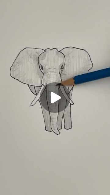 Drawing An Elephant Step By Step, Elephant Drawing Tutorial, How To Paint Elephant, How To Draw An Elephant Easy, Animal Drawings Elephant, How To Draw Elephant, Draw Elephant Easy, How To Draw An Elephant, Draw An Elephant Easy