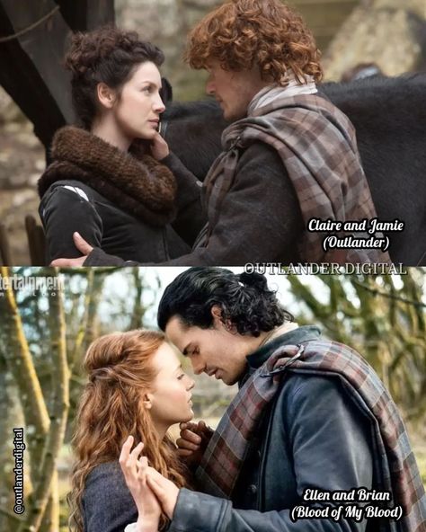 Claire&Jamie SamCait Outlander | Love these wonderful parallels by my dear friend @outlanderdigital 🥰♥️😘 . . PARALELOS As imagens de „Outlander“ × „Blood of My Blood“.… | Instagram Jeremy Irvine, James Fraser Outlander, Outlander Characters, Outlander 3, Sam Heughan Caitriona Balfe, Nerd Herd, Jamie Fraser Outlander, Claire Fraser, Outlander Jamie