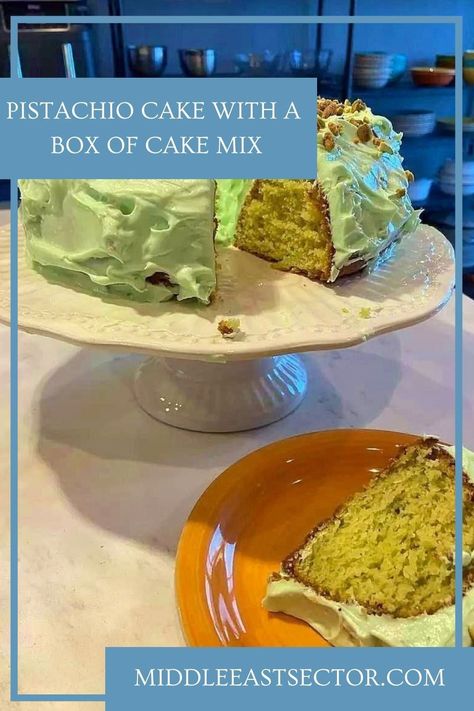 This is a simple cake recipe that uses pistachio pudding mix and lemon-lime flavored carbonated beverage to make a cake. This sumptuous and filling recipe is great for the weekend… Pudding Cake Mix, Pistachio Pudding Cake, Simple Cake Recipe, Pistachio Cake Recipe, Different Types Of Cakes, Pistachio Pudding, Make A Cake, Pistachio Cake, Natural Food Coloring