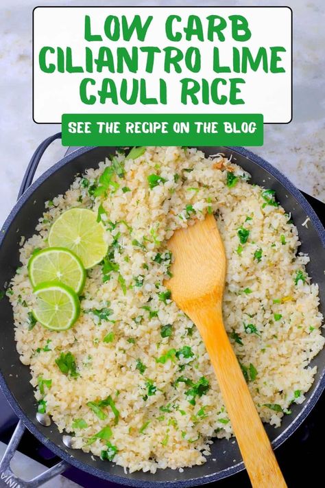 Enjoy a fresh and flavorful twist on cauliflower rice with this Cilantro Lime Cauliflower Rice with Coconut! This low-carb, diabetic-friendly dish is perfect as a side or a light meal, bursting with zesty lime, fresh cilantro, and a hint of coconut. Quick, easy, and absolutely delicious! Steamed Cauliflower Rice Recipes, Lime Cauliflower Rice, Cauliflower Rice Easy, Cauliflower Rice Recipe, Cilantro Lime Cauliflower Rice, Carb Sides, Raw Cauliflower, Benefits Of Organic Food, Autoimmune Diet