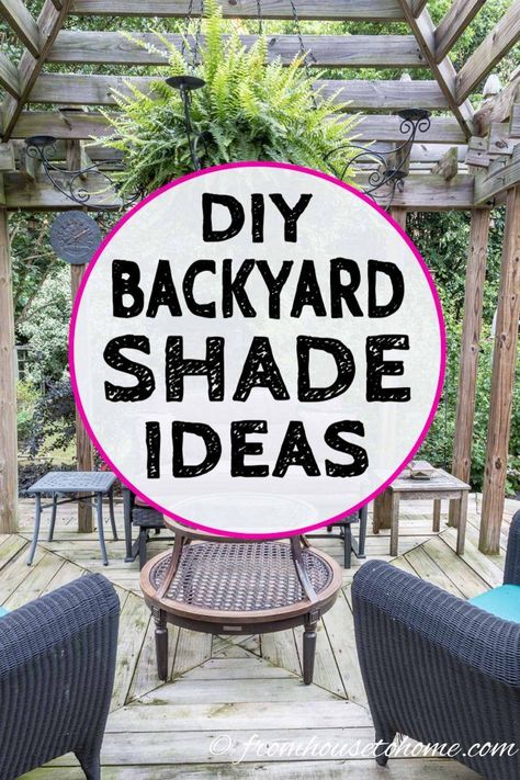 Diy Backyard Shade Ideas, Small Garden Patios, Diy Backyard Shade, Small Decks And Patios, Outdoor Decks And Patios, Outdoor Shade Ideas, Garden Trellis Arch, Patio Furniture Wood, Backyard Decks And Patios