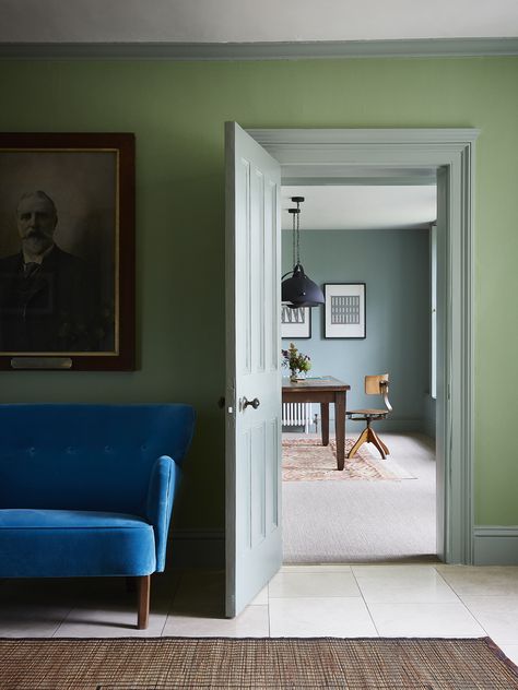 Nicola Harding, Color Combinations Paint, Paint And Paper Library, Favorite Paint Colors, Green Walls, Favorite Paint, English Country House, Updating House, Duck Egg Blue