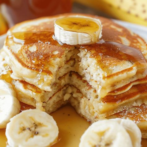 Brown Sugar Banana Pancakes, Banana Pancake Recipe, Cozy Brunch, Banana Buttermilk, Banana Pancake, Banana Pancakes Recipe, Perfect Pancakes, Small Banana, Pancake Batter