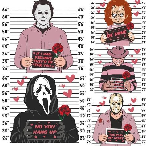 Horror Aesthetic Ideas, Horror Valentines Day, Valentine Horror, Horror Valentines, Illusion Tattoo, Horror Killers, Valentine Drawing, Optical Illusion Tattoos, Illusion Tattoos