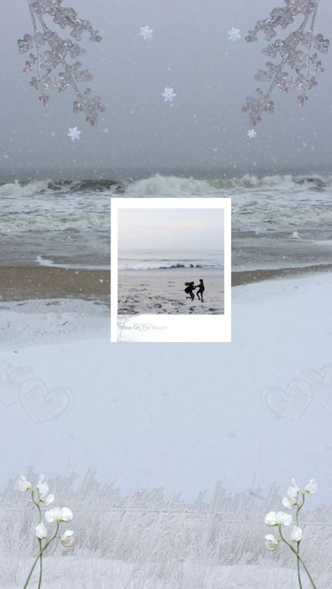 Snow on the Beach ❄️🌨️🏖️ #snowonthebeach #snowonthebeachmidnights #collageartwork #aesthetic #aestheticmoodboard #taylorswift #lyrics Snow On The Beach Aesthetic, Snow On The Beach Taylor, The Beach Aesthetic, Snow On The Beach, Lana Del Rey Love, Collage Board, Winter Door, Collage Artwork, Winter Wallpaper