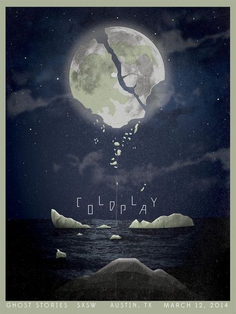 Coldplay Ghost Stories, Coldplay Art, Coldplay Poster, Coldplay Wallpaper, Rock Poster Design, Coldplay Songs, Coldplay Lyrics, Coldplay Concert, Chris Martin