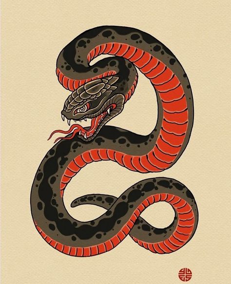 Traditional Tattoo Dragon, Traditional Japanese Tattoo Flash, Japanese Snake, Traditional Snake, Traditional Snake Tattoo, Japanese Snake Tattoo, Japanese Tiger Tattoo, Wrist Tattoo Designs, Unique Wrist Tattoos