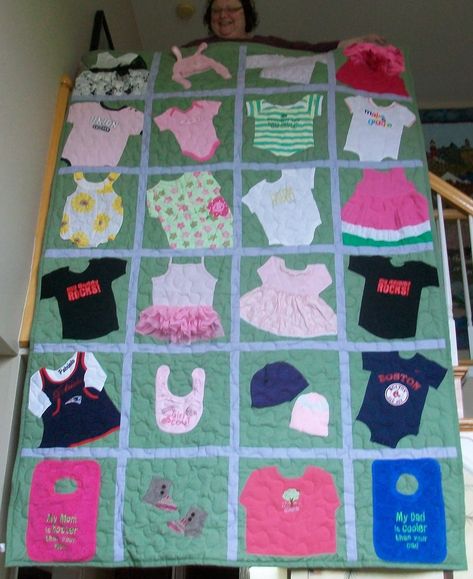 Remembrance Quilts, Onesie Blanket, Onesie Quilt, Baby Memory Quilt, Keepsake Quilt, Baby Clothes Blanket, Beginner Quilting Projects, Tee Shirt Quilt, Baby Clothes Quilt