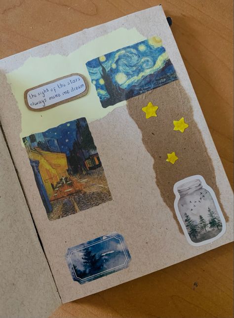 Art journal ideas starry night vincent van gogh Art Journal Ideas, Starry Night Van Gogh, Bullet Journal Writing, Bullet Journal Doodles, Journal Doodles, Reading Journal, Aesthetic Stickers, Journal Writing, Vincent Van Gogh