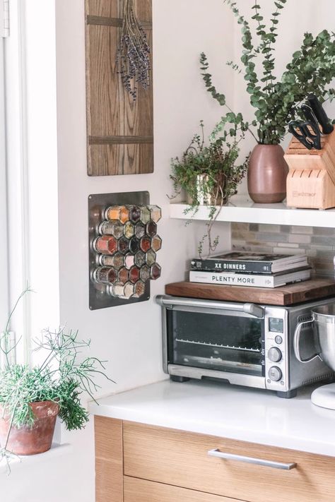 Spice Storage Solutions, Dream Homestead, Spice Rack Organization, Magnetic Spice Jars, Dwelling Place, Magnetic Spice, Spice Drawer, Spice Rack Organiser, Bohemian Kitchen