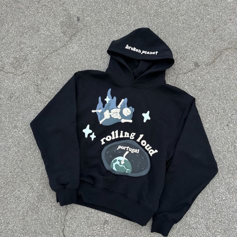 Broken Planet Hoodie, Portugal Team, Planet Clothing, Broken Planet, Rolling Loud, Anime Streetwear, Trendy Streetwear, Mens Outfit Inspiration, Mode Inspo