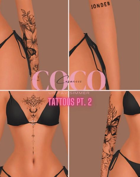 𝙏𝙖𝙩𝙩𝙤𝙤𝙨 𝙋𝙏. 2| 𝙂𝙞𝙛𝙩 ❤︎︎ | Patreon Sims 4 Tattoo Collection, Sims 4 Henna Tattoos, Sims Cc Patreon Tattoo, Sims 4 Female Cc Accessories, Sims 4 Tattoos Female, Sims Cc Tattoos Patreon, Sims 4 Women Tattoo Cc, Sims 4 Cc Maxis Match Tattoo Patreon, Sims 4 Cc Goth Tattoo