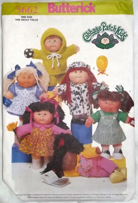 Cabbage Patch Kids Doll Clothes Sewing Pattern. On Esty by WhisperingNightOwls Cabbage Patch Kids Clothes, Patch Clothes, Cabbage Patch Babies, Trendy Sewing Patterns, Kids Clothes Patterns, Cabbage Patch Kids Dolls, Animal Sewing Patterns, Cabbage Patch Dolls, Clothes Sewing