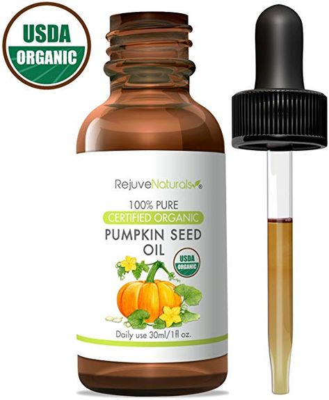 Pumpkin Seed Oil (1oz) USDA Certified Organic, 100% Pure, Cold Pressed by RejuveNaturals. Boost Hair Growth for Eyelashes, Eyebrows & Hair. Overactive Bladder Control for Men & Women. Skin Moisturizer Pumpkin Oil Hair Growth, Pumpkin Oil, Bladder Control, Boost Hair Growth, Pumpkin Seed Oil, Pumpkin Seed, Hair Growth Oil, Usda Organic, Pumpkin Seeds