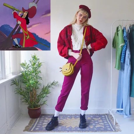 Twin Sisters Create Vintage Outfits Inspired By Movie & TV Characters - 9GAG Peter Pan Characters, Princess Inspired Outfits, Disney Dress Up, Disney Adult, Disney Themed Outfits, Movie Inspired Outfits, Disney Inspired Fashion, Disneyland Outfits, Disney Outfit