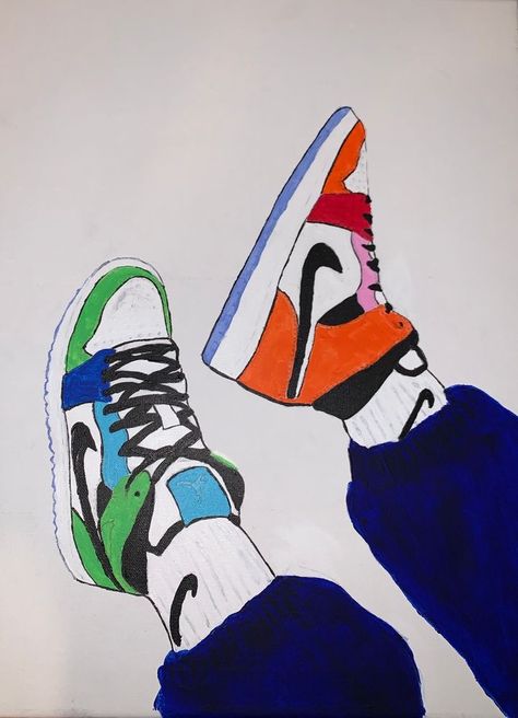 Poster Color Painting, Cute Canvas Paintings, Sneaker Art, Small Canvas Art, Arte Inspo, Mini Canvas Art, Painting Art Projects, Canvas Art Painting, Mini Art