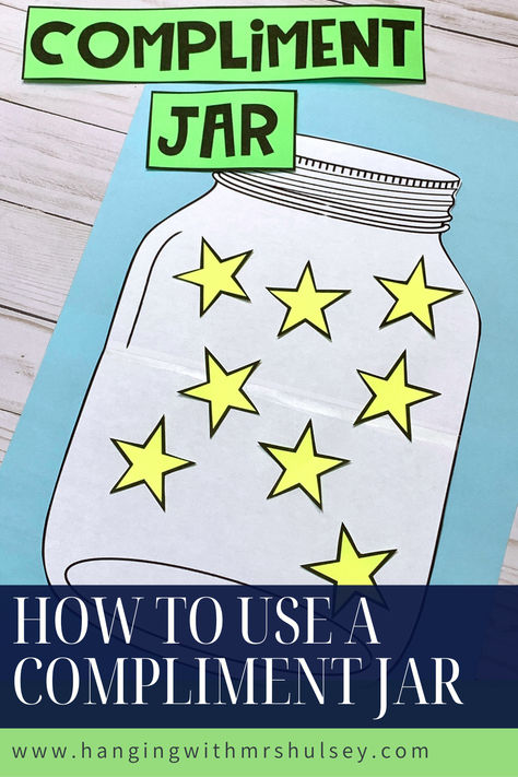 Are you looking for a way to improve or change up your classroom management strategy? Here is one strategy I love using: a class compliment jar! When I use a class compliment jar– I have one rule: The compliment must come from ANOTHER teacher or adminstrator. My personal compliments do not count. This helps my students with behavior outside of our room (like art, PE, lunchroom, etc.). Jar Of Compliments, Compliment Jar, Classroom Management Ideas, Classroom Management Strategies, Character Education, Classroom Management, Fun Ideas, 3rd Grade, Language Arts