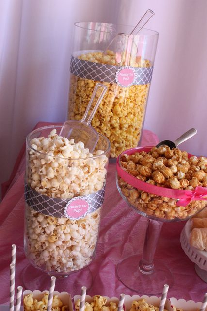 Love the popcorn display at a "ready to pop" baby shower. See more party ideas at CatchMyParty.com. #babyshower #popcorn #pop Popcorn Display, Pop Baby Showers, Boy Baby Shower Ideas, Baby Shower Theme Decorations, Popcorn Bar, Shower Bebe, Shower Food, Ready To Pop, Baby Shower Activities