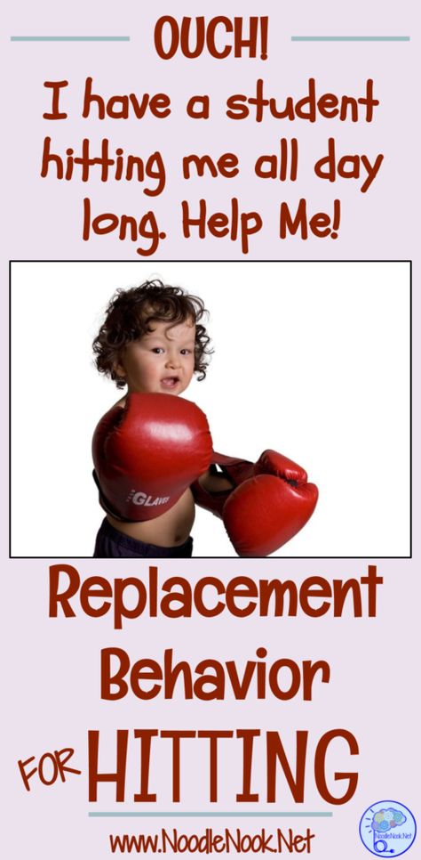 Replacement Behavior for Hitting- Tips and Tricks || NoodleNook.Net The Humblest Tasks Get Beautified, Challenging Behaviors Preschool, No Hitting Visual, Replacement Behaviors, Preschool Behavior, Behavior Intervention Plan, Behavior Plan, Behavior Plans, Conscious Discipline