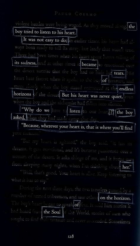 Erasure Poetry, Blackout Poem, Creation And Destruction, Blackout Poems, Creative Destruction, Found Poetry, Desain Editorial, The Alchemist, Blackout Poetry