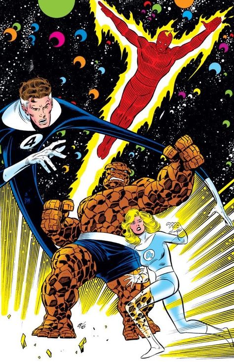 The Fantastic Four by John Buscema #JohnBuscema #FF #FanstasticFour #ReedRichards #MrFantastic #InvisibleWoman #SueRichards #TheThing #BenGrimm #HumanTorch #JohnnyStorm Fantastic Four Marvel, Fantastic Four Comics, The Fantastic Four, Mister Fantastic, John Buscema, Invisible Woman, Comic Book Artwork, Marvel Comic Universe, Marvel Entertainment