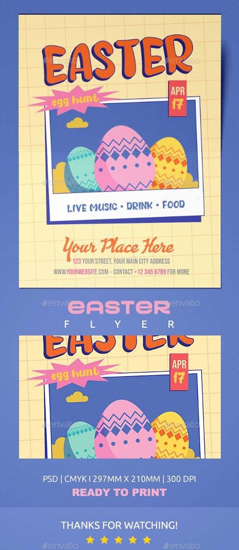 Easter Egg Hunt Flyer Holiday Graphic Design, Easter Egg Hunt Flyer, Egg Easter, Club Flyers, Easter Holiday, Event Flyer, Easter Day, Photoshop Design, Easter Egg Hunt