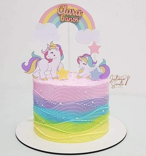 1st Birthday Cake Designs, Unicorn Cake Design, Jungle Birthday Cakes, Unicorn Topper, Rainbow Unicorn Cake, Elsa Birthday, Rainbow Birthday Cake, Unicorn Birthday Cake, Birthday Party Decorations Diy