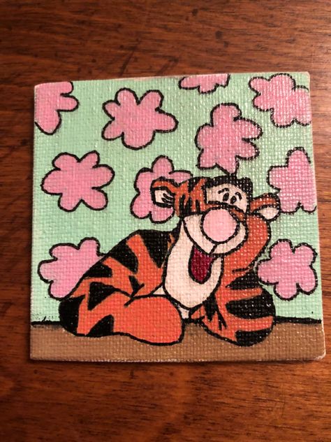 Simple Winnie The Pooh Painting, Winnie The Pooh Art Paint, Pooh Canvas Painting, Winnie The Pooh Painting, Tigger Painting, Pooh Bear Canvas Painting, Tigger Painting On Canvas, Winnie The Pooh Nursery Canvas Painting, Mini Piglets