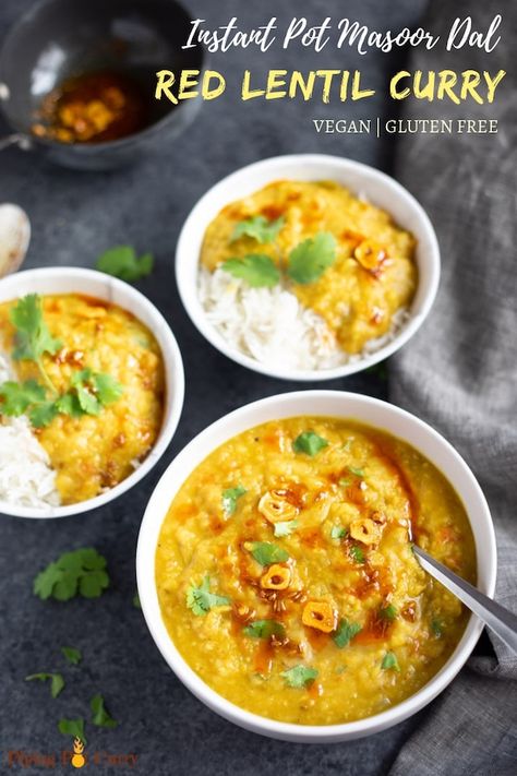 Lentil Dinner, Lentils Instant Pot, Red Lentil Curry, Red Lentil Recipes, Cooking Red Lentils, Lentil Dal, Fantastic Recipes, Red Lentils, Dal Recipe