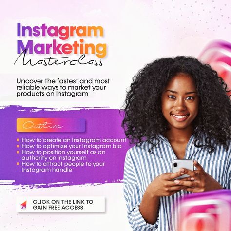 Instagram Flyer Design, Masterclass Poster Design, Education Ads, Masterclass Flyer, Course Flyer, Yt Thumbnail, Content Development, Facebook Ads Design, Instagram Flyer