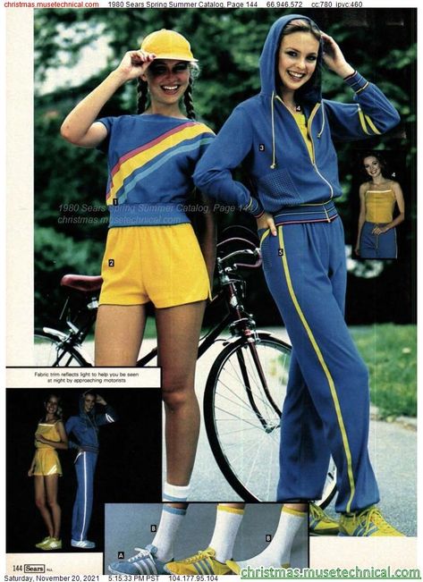 80s Athletic Fashion, 80s Sports Fashion, 70s Sportswear, 1980 Clothes, 1980s Fashion Women, Fashion Through The Decades, 1980’s Fashion, Athletic Attire, Fashion 1980s