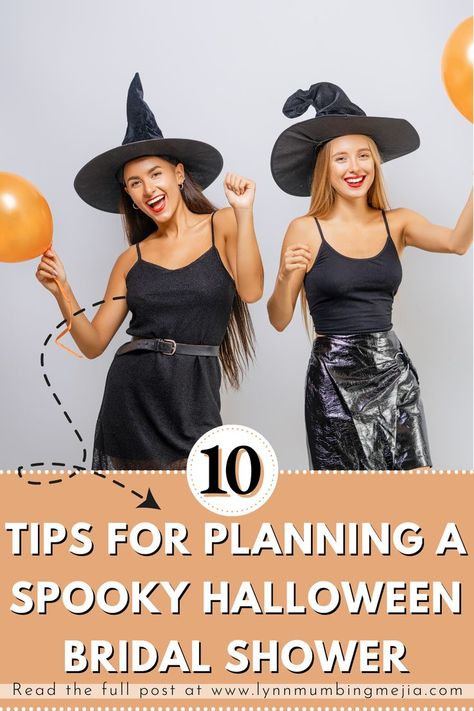 How To Plan a Spooky Halloween Bridal Shower – 10+ Things You Must-Have! | Lynn Mumbing Mejia Halloween Bridal Shower Ideas, Bridal Shower Halloween, Halloween Shower Ideas, Halloween Bridal Showers, Halloween Wedding Invitations, Bridal Shower Planning, Bridal Games, Bridal Shower Photos, Wedding Shower Games