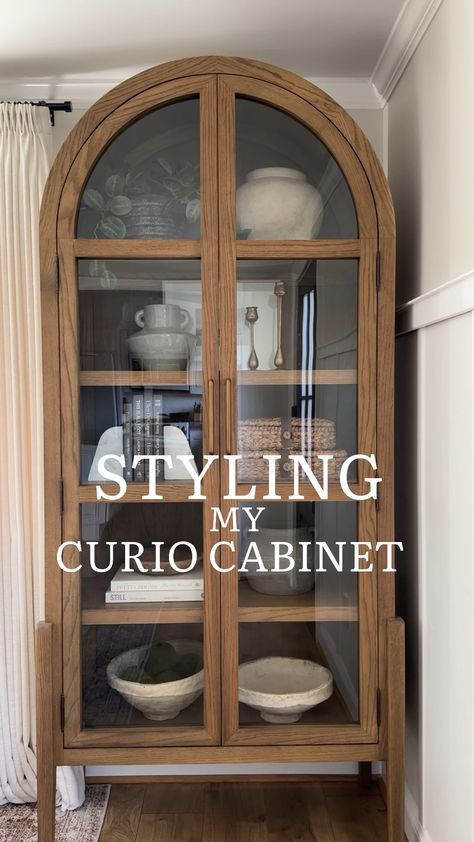 Shop Providence Cabinet and other curated products on LTK, the easiest way to shop everything from your favorite creators. Curio Decor, Curio Cabinet Makeover, Antique Curio Cabinet, Curio Cabinet Displays, Glass Curio Cabinets, Shelf Decorating, Curio Cabinet Decor, Fixer Upper Decor, Glass Cabinets