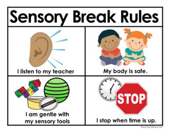 Sensory Supports Visual Pack Sensory Breaks In Classroom, Sensory Room Rules, Preschool Director, Asd Classroom, Sped Classroom, Center Labels, Choice Board, Social Emotional Learning Activities, Classroom Behavior Management