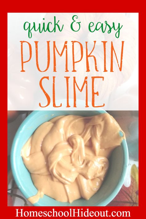 Looking for a fun activity that packs a lot of punch? Your kiddos will squeal in delight with this super simple pumpkin slime! #slime #handsonlearning #fall #pumpkinspice #diyslimerecipe #preschool #activities #handson #kids Pumpkin Slime, Halloween Slime Recipe, Diy Ladybug, Halloween Slime, Easy Slime Recipe, Messy Crafts, Diy Slime Recipe, Recipe For Kids, Homeschool Crafts