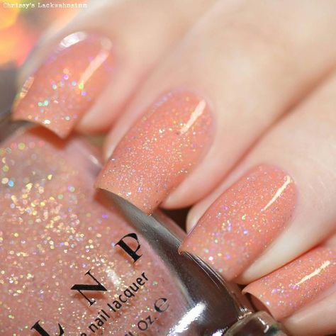 Peach Nail Polish, Peach Nails, Pretty Nail Art Designs, Pink Nail Polish, Sparkle Nails, Jelly Nails, Pretty Nail Art, Pink Nail, Short Nail Designs