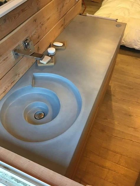 Industrial Diy Projects, Sink Diy, Kitchen Sink Diy, Bathroom Sink Design, Modern House Interior, Washbasin Design, Diy Countertops, Sink Design, Trendy Bathroom