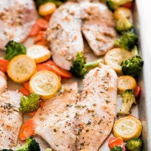 Baked Tilapia & Roasted Veggies - The Recipe Critic Tilapia Dinner Ideas, Whole Tilapia, Tilapia Dinner, Healthy Tilapia, Summer Suppers, Fish Meals, High Protein Dishes, Keto Products, Recipes Fish