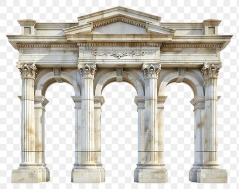 Roman Structures Ancient Rome, Corinthian Architecture, Pillar Arch, Ancient Rome Architecture, Roman Pillars, Classic Elevation, Rome Architecture, Ancient Roman Architecture, Triumphal Arch