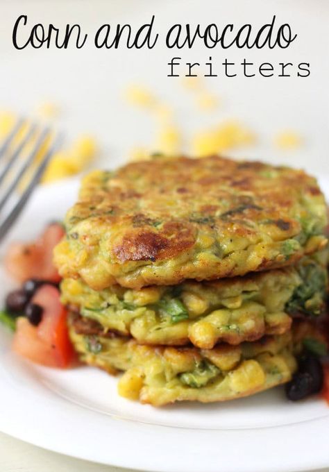 Avocado Fritters, Corn Avocado, Flax Egg, Corn Recipes, Avocado Recipes, Beignets, 1 Egg, Veggie Recipes, Vegetable Recipes