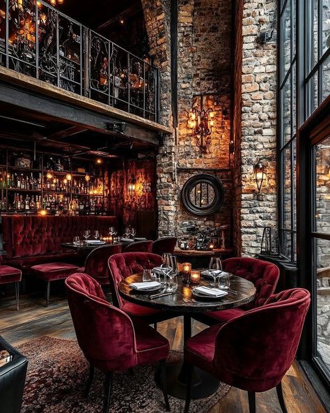 Old World Restaurant Design, Restaurant Interior Ideas, Art Deco Hotel Lobby, Moody Restaurant, Luxury Restaurant Design, Luxury Bar Design, Luxury Restaurant Interior, Speakeasy Decor, Luxury Hotels Interior