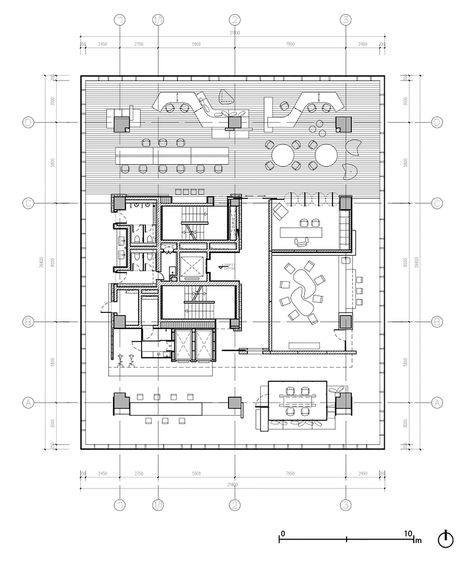 Gallery of Tianzhu Marketing Center / Tsushima Design Studio - 16 Design Studio Floor Plan, Marketing Office Design, Lobby Plan, Hotel Business Center, Office Building Plans, Office Layout Plan, Lobby Designs, Studio Floor Plans, Office Floor Plan