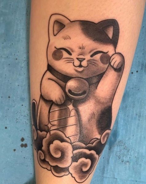 #CatTattoo#CatInk#InkMeow#FelineTattoo#CatArt#TattooedCats#MeowInk#CatLoversTattoo#PurrmanentInk#TattooedFelines#CatTattooDesign#WhiskerInk#TattooedKitties#CatAndInk#TattooedPaws#Cattoo#InkedKittens#CatTattooInspiration#InkWhiskers#PawsAndInk Maneki Neko Tattoo, Lucky Cat Tattoo, Baby Tattoo Designs, Kitty Tattoo, Memories Ideas, 10 Tattoo, Rabbit Tattoo, Hello Kitty Tattoos, Rabbit Tattoos