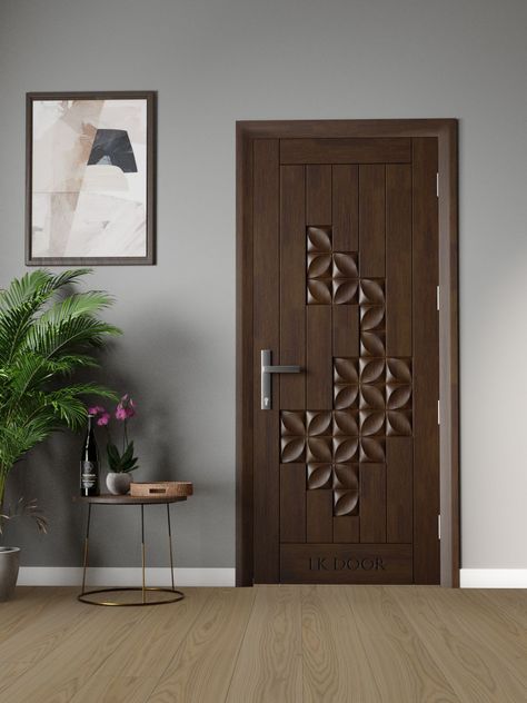 LK-674 A geometric symphony 🚪 📞 (+91) 8447141141 . . . #lkdoors #woodendoors #Homeimprovement #woodendoor #woodworking #door #doors #solidwood #frontdoor #maindoor #interiordesign #architecture #doorsworld #homeinteriors Wood Main Door Design, Teak Wood Main Door Design, Teak Wood Main Door, Wood Main Door, Flush Door Design, Modern Wooden Doors, Flush Door, Indian Temple Architecture, Internal Door