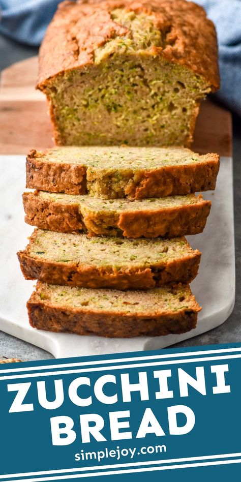 Zucchini Bread is delicious, moist, and so easy to make that the kids can do it. This is the perfect recipe for your summer zucchini crop. Easy Zucchini Bread Recipes, Easy Zucchini Bread, Summer Zucchini, Sliced Bread, Easy Zucchini, Zucchini Bread Recipes, Summer Cooking, Quick Bread Recipes, Quick Breads