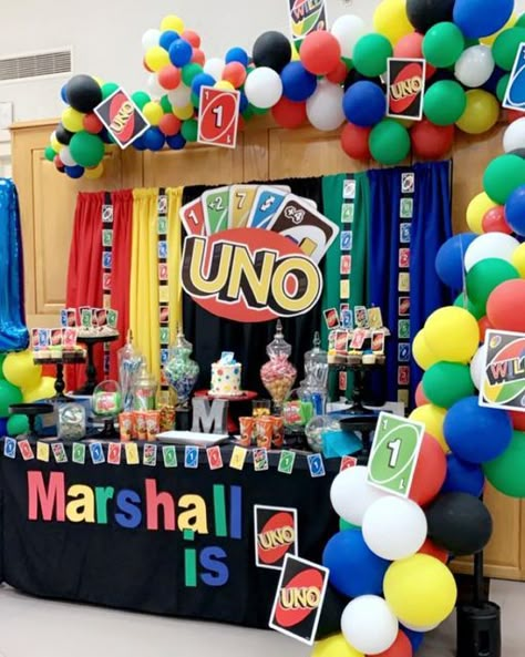 Uno Themed Birthday Party, Uno Party Theme, Uno Birthday, Uno Party, Uno Card Game Birthday Party Theme, Uno Decorations Ideas, Uno Bday Party, Uno Birthday Party, Uno 1st Birthday Party