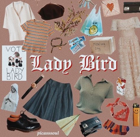 Yeeeeesss Lady Bird Aesthetic Outfits, Lady Bird Outfits, Lady Bird Aesthetic, Ladybird Aesthetic, Bird Aesthetic, Niche Memes, Saoirse Ronan, Fancy Art, Movies Outfit