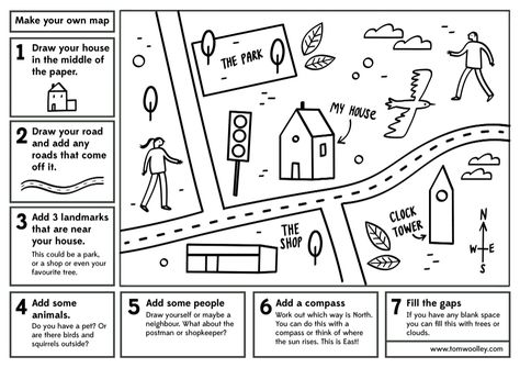 Street Map Illustration, Map Making For Kids, Map Activities For Kids, Make Your Own Map, Street Safety, Create Your Own Map, Homework Ideas, Map Drawing, Wallpaper Removal