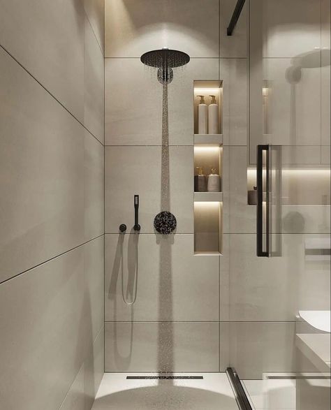 Bathroom Niche, Girly Bathroom, Bathroom Design Layout, Washbasin Design, Bathroom Decor Luxury, Washroom Design, Bathroom Design Inspiration, Shower Niche, Bathroom Design Decor